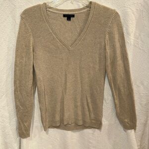 Tommy Hilfiger Tan/Gold V-Neck Sweater u18